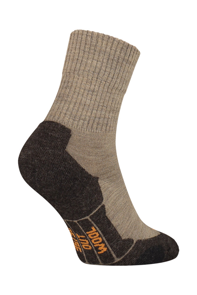 S12 Merino Wollen Wandel Sok Hoog Beige