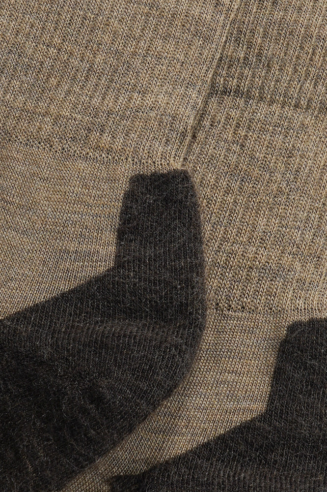 S12 Merino Wollen Wandel Sok Hoog Beige