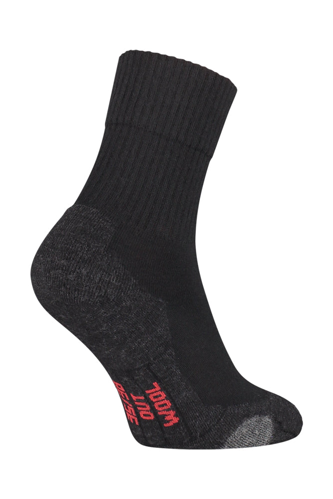 S12 Merino Wollen Wandelsok Hoog Black