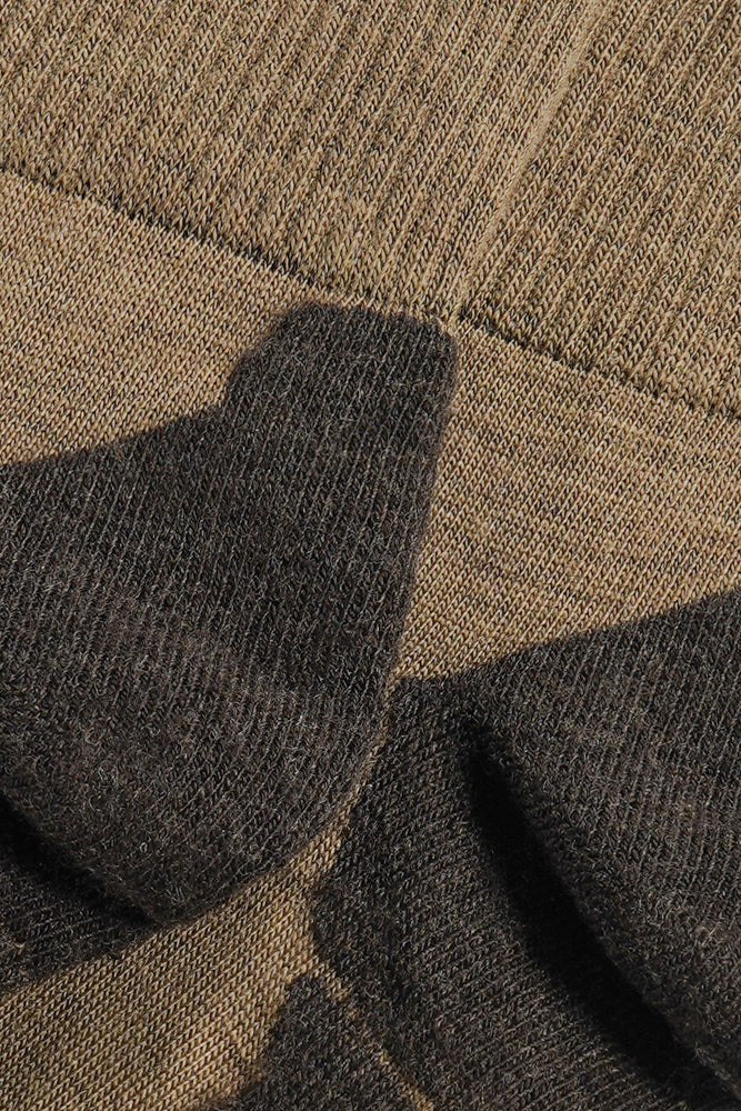 S18 Merino Wollen Wandel Sok Halfhoog Beige