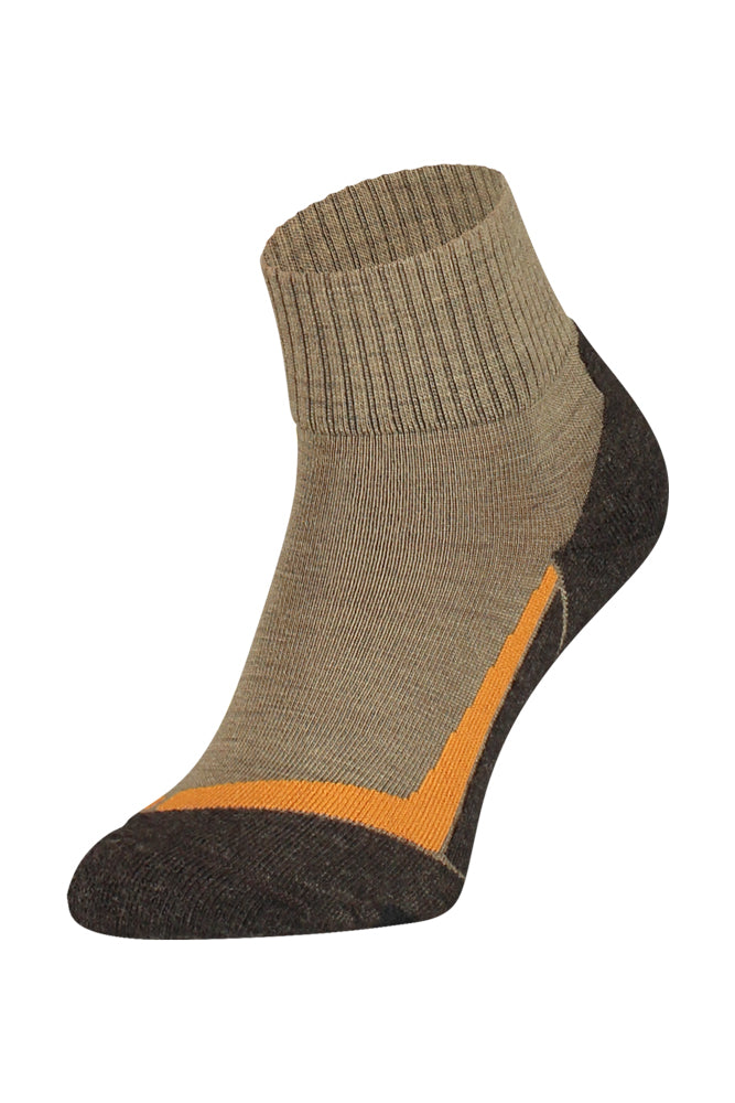 S18 Merino Wollen Wandel Sok Halfhoog Beige