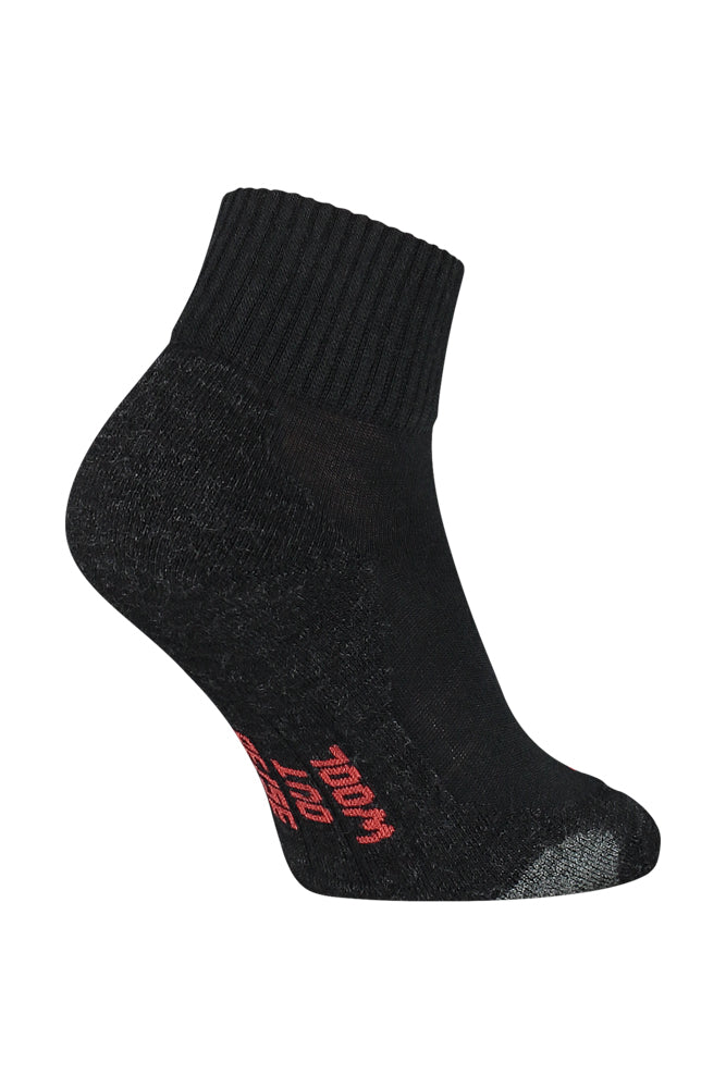 S18 Merino Wollen Wandelsok Halfhoog Black
