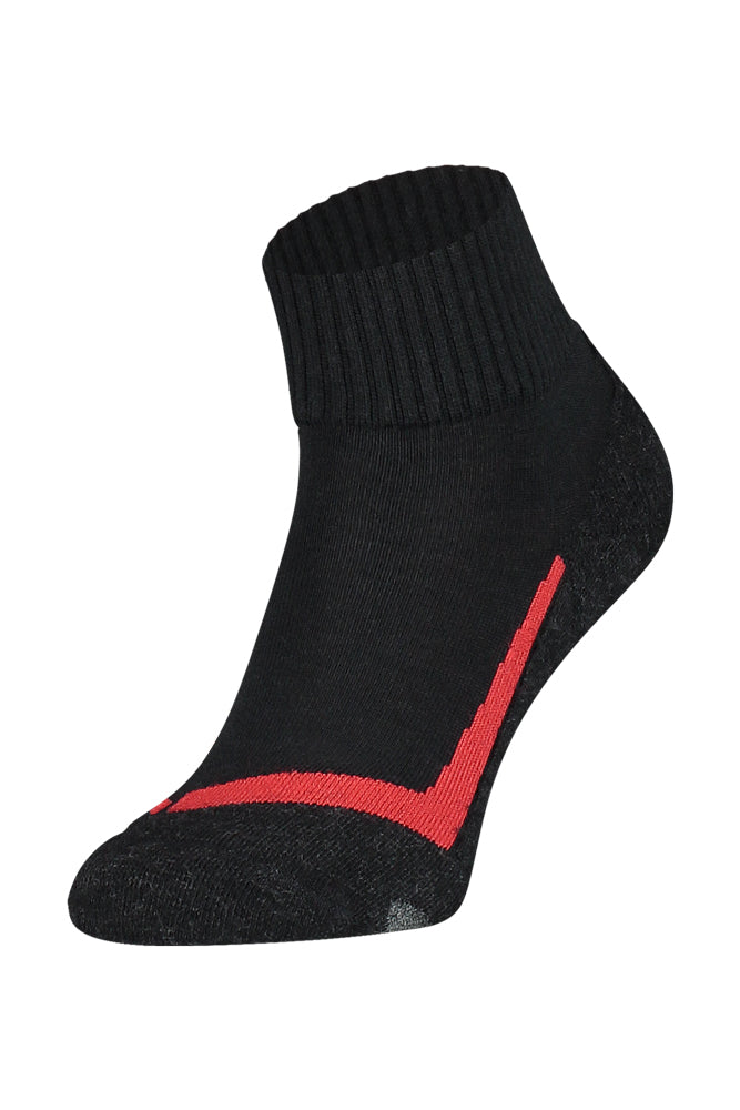 S18 Merino Wollen Wandelsok Halfhoog Black