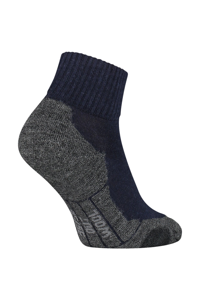 S18 Merino Wollen Wandelsok Halfhoog Navy