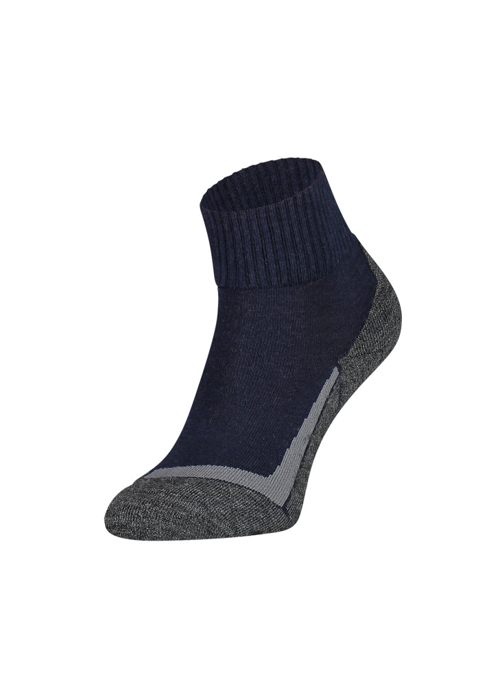 S18 Merino Wollen Wandelsok Halfhoog Navy