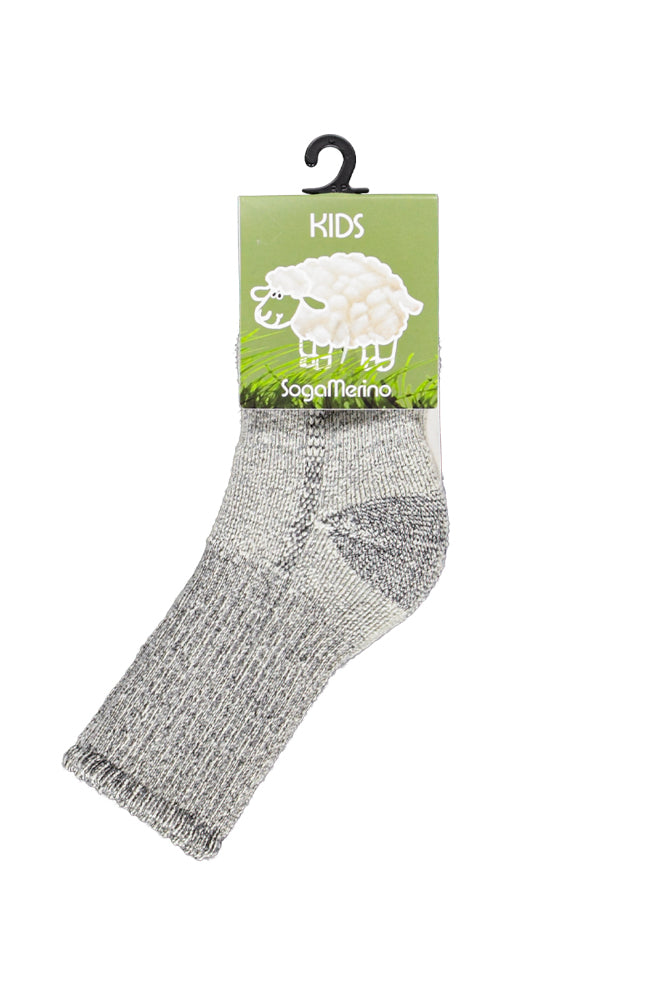 S02 Merino Wollen Kinder Sok Grey