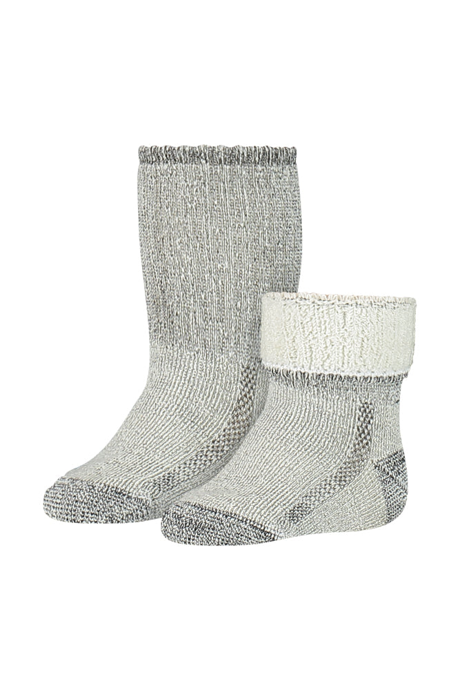 S02 Merino Wollen Kinder Sok Grey
