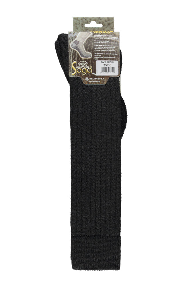 S26 Merino Wollen Kniekous Heavy Black