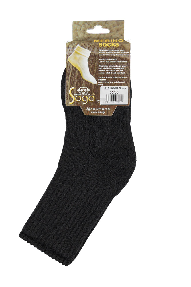 S29 Merino Wollen Sok Black