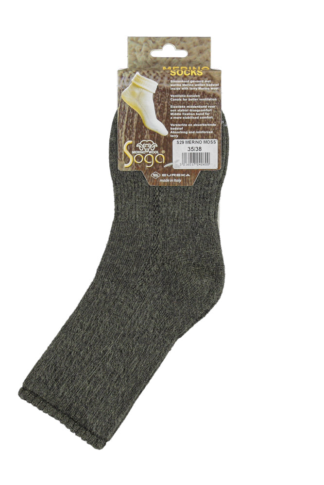 S29 Merino Wollen Sok Moss-green