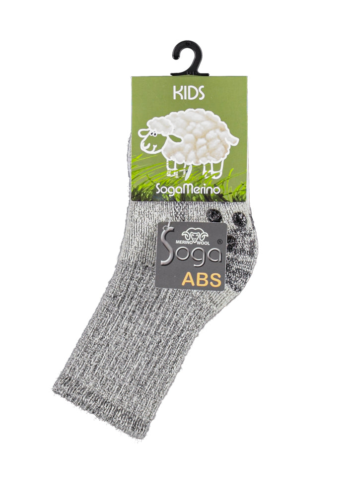 S03 Merino Wollen Kinder Sok Antislip Grey