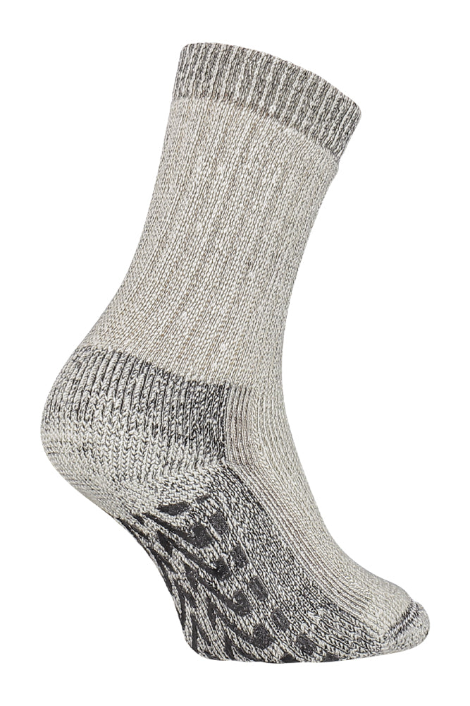 S04 Antislip Merino Wolle Sok Grey