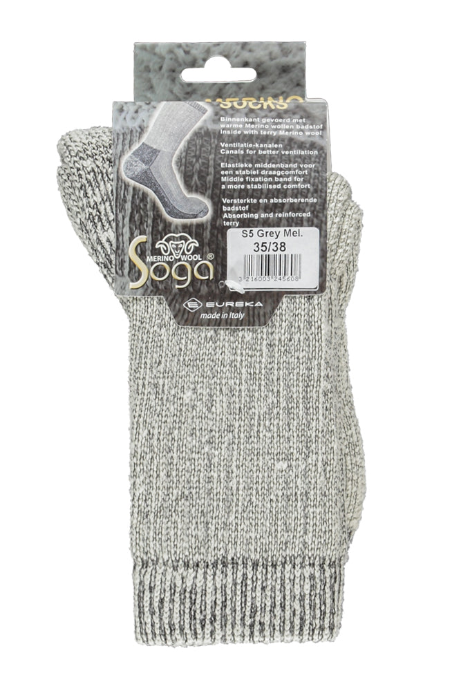 S05 Merino Wollen Sok Heavy Grey