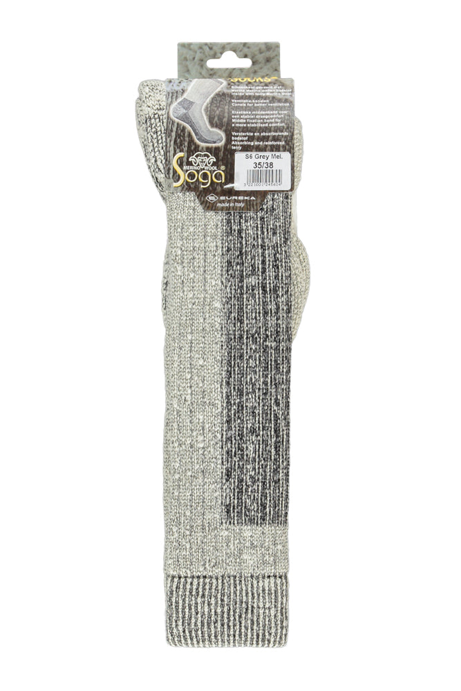 S06 Merino Wollen Kniekous Grey
