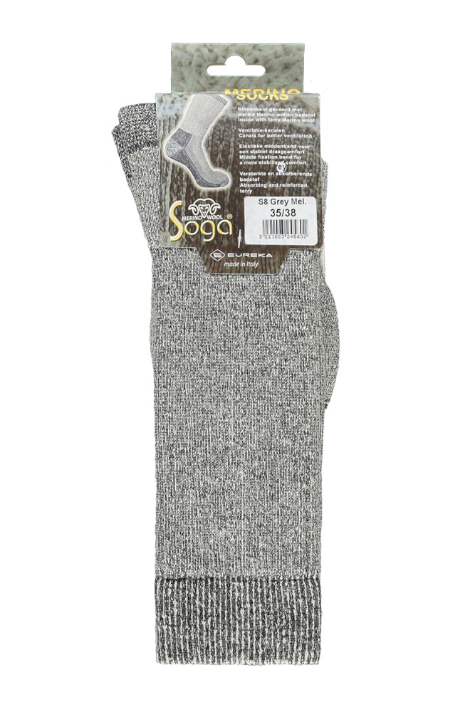 S08 Merino Wollen Kniekous light Grey