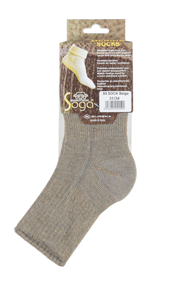 S09 Merino Wollen Sok Beige